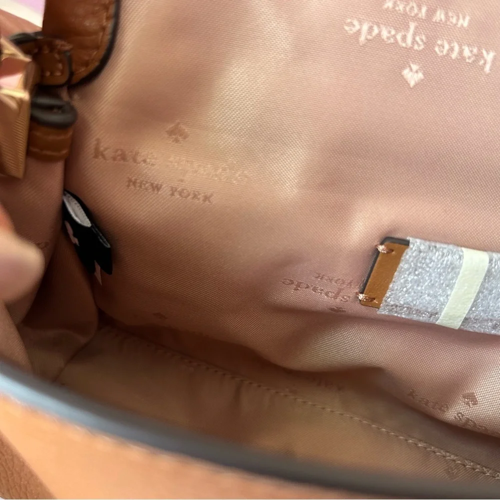 kate spade New York Tan Pebbled Leather Crossbody Bag - Picture 8 of 8
